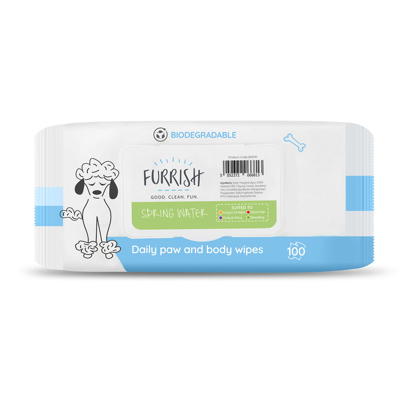 Furrish Daily Paw and Body Wipes Spring Water