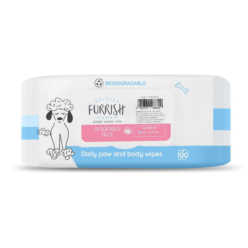 Furrish Daily Paw and Body Wipes Fragrance Free