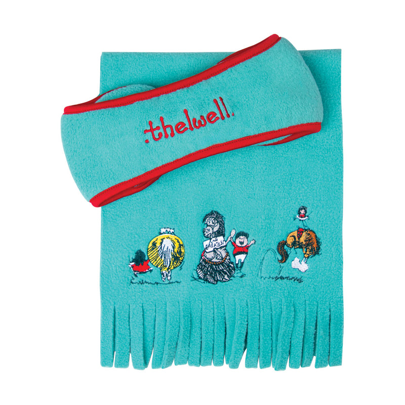 Hy Equestrian Thelwell Collection The Greatest Fleece Headband And Scarf Set