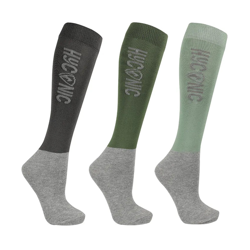 HYCONIC Socks by Hy Equestrian (Pack of 3) - Adult 4-8