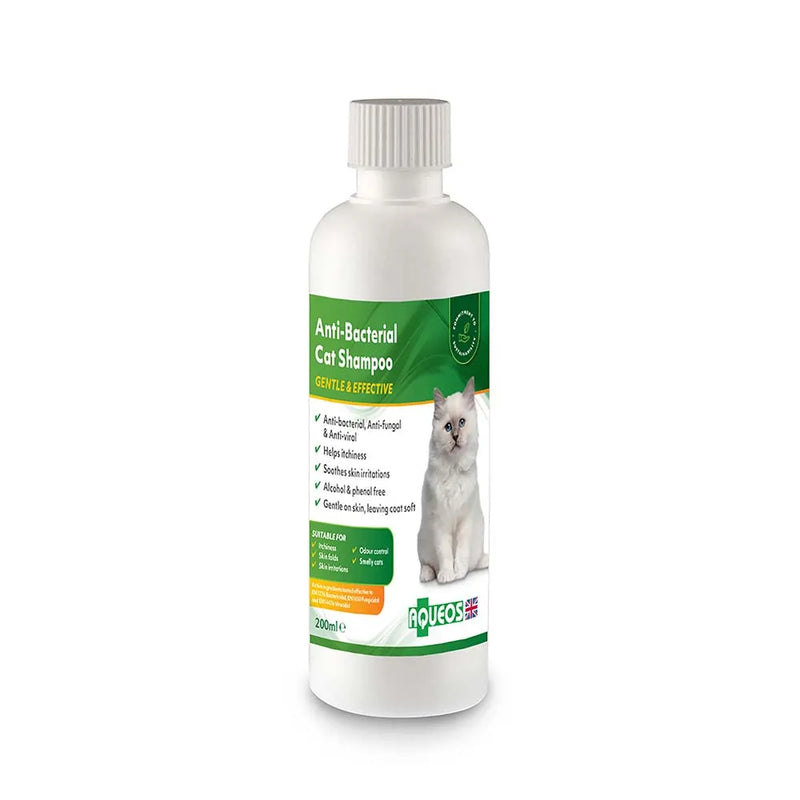 Aqueos Anti-Bacterial Cat Shampoo - 200ml