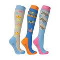 Hy Equestrian Seaside Donkey Socks (Pack of 3) - Adult 4-8