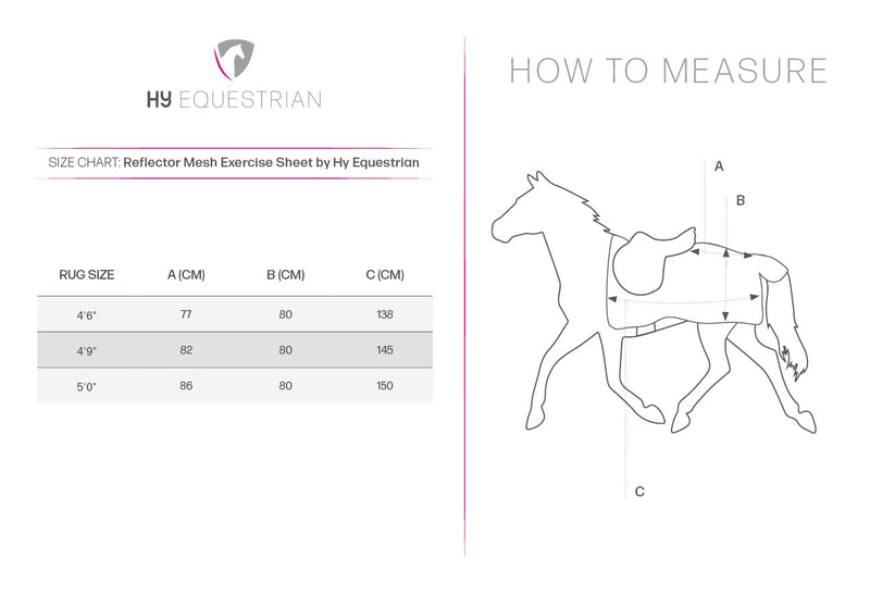 Reflector Mesh Exercise Sheet by Hy Equestrian
