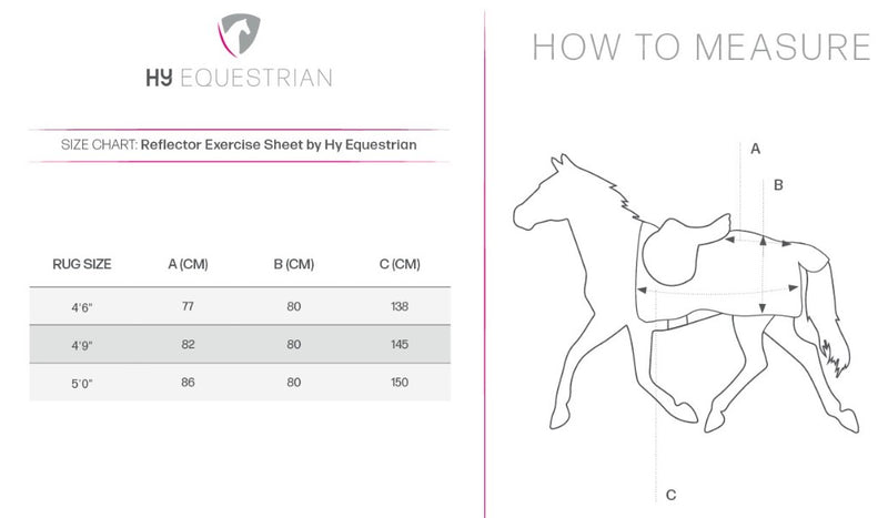 Reflector Fleece Exercise Sheet by Hy Equestrian