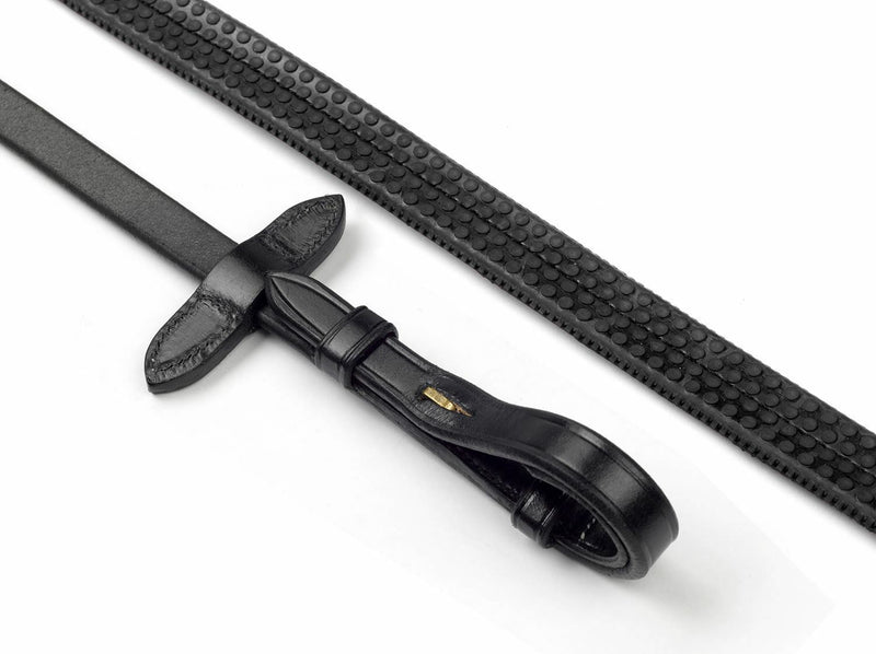 Whitaker Lynton 5 8ths inch Rubber Reins With Dimpled Grip (only havana full left)