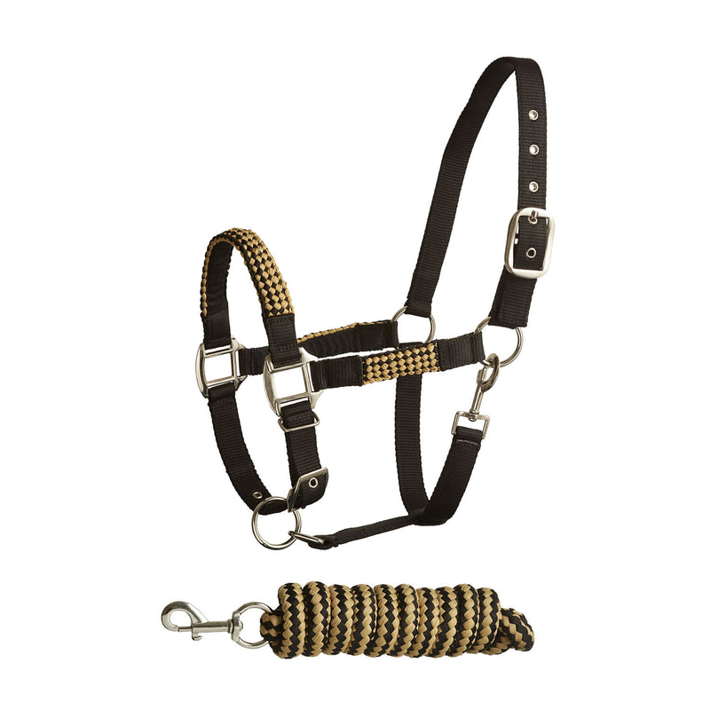 Bitz Soft Handle Two Tone Headcollar and Lead Rope