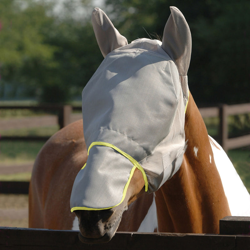 Equilibrium Field Relief Max Fly Mask Grey and Yellow