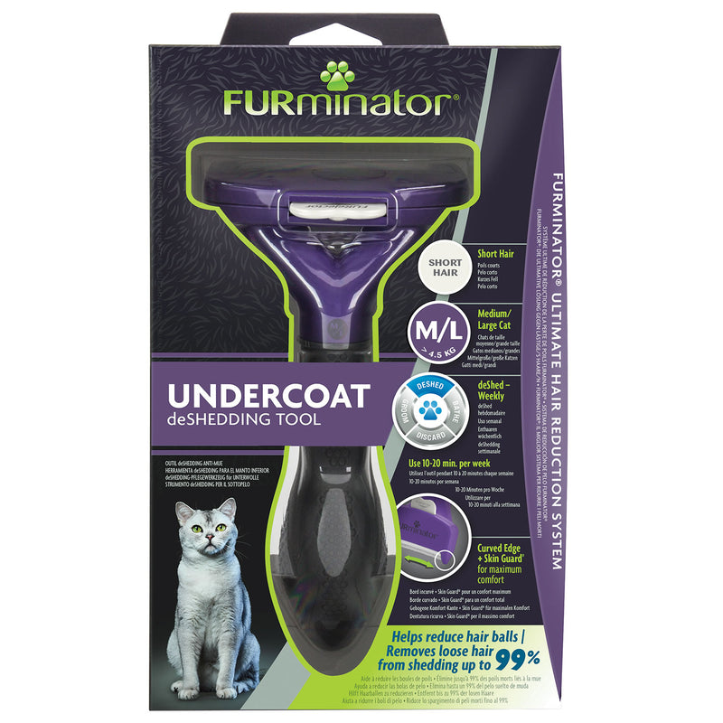 Furminator Undercoat Deshedding Tool For Short Hair Cat
