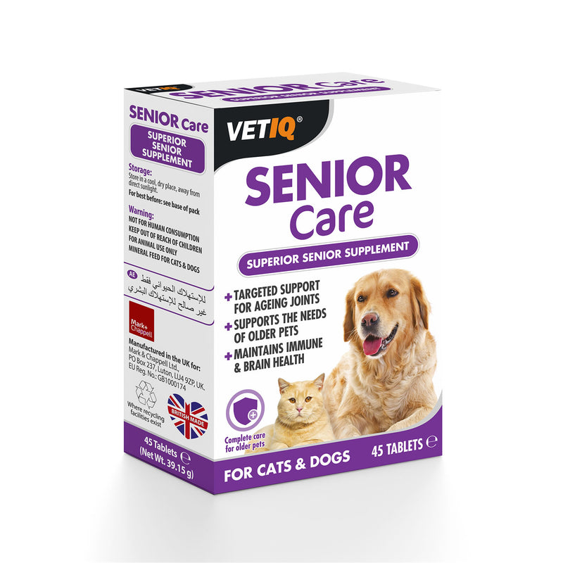 VetIQ Senior Care Tablets For Cats & Dogs