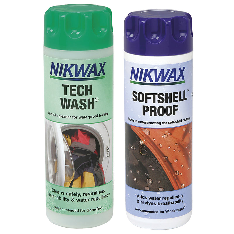 Nikwax Tech Wash/Softshell Proof Twin Pack