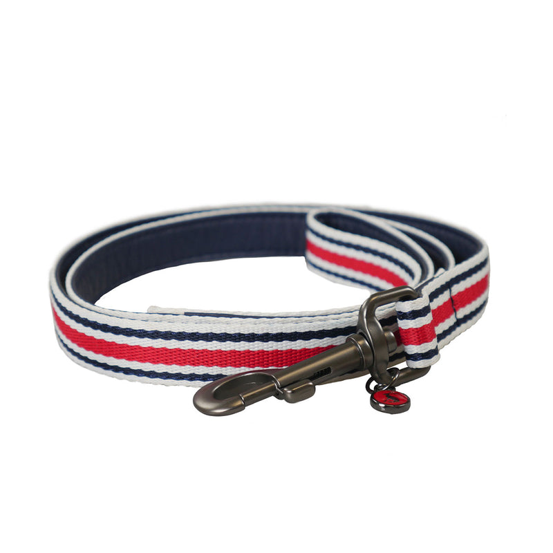 Joules Striped Dog Lead - Red