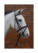 SALE!! Hy Equestrian Padded Flash Bridle with Rubber Grip Reins