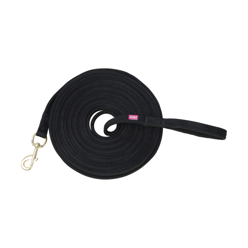 Hy Equestrian Lunge Line with Circle Size Markers - Black - One Size