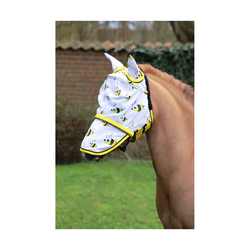 Hy Equestrian Bee Fly Mask with Ears and Detachable Nose