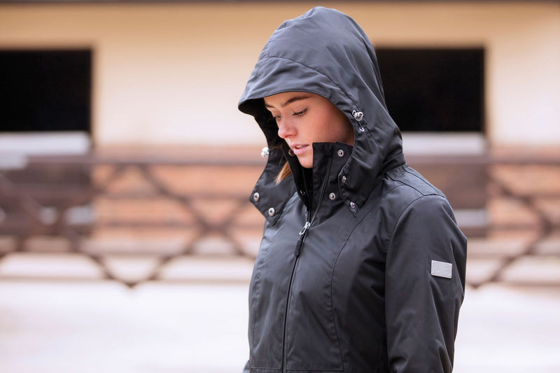 Mark Todd Ladies Performance Long Waterproof Coat black medium