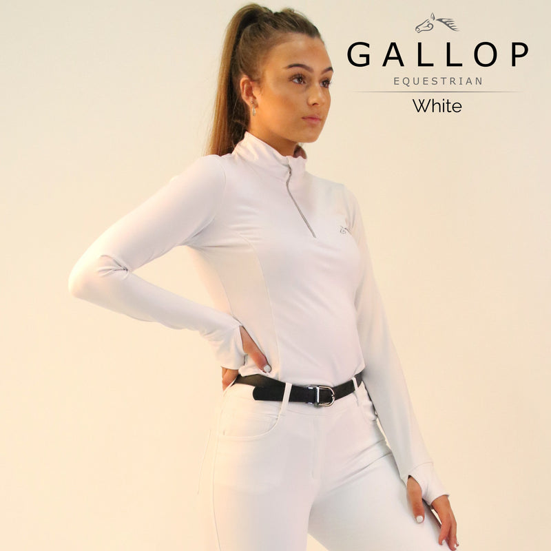 SALE!! Gallop - Long Sleeve Zipped Neck Base Layer