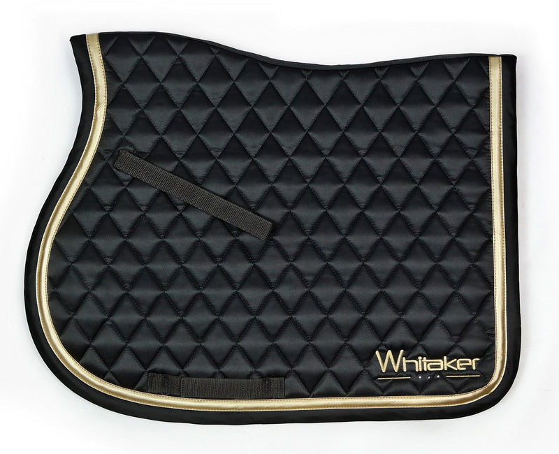 Whitaker Saddle Pad Thornton Black/Gold - 4Pony.com