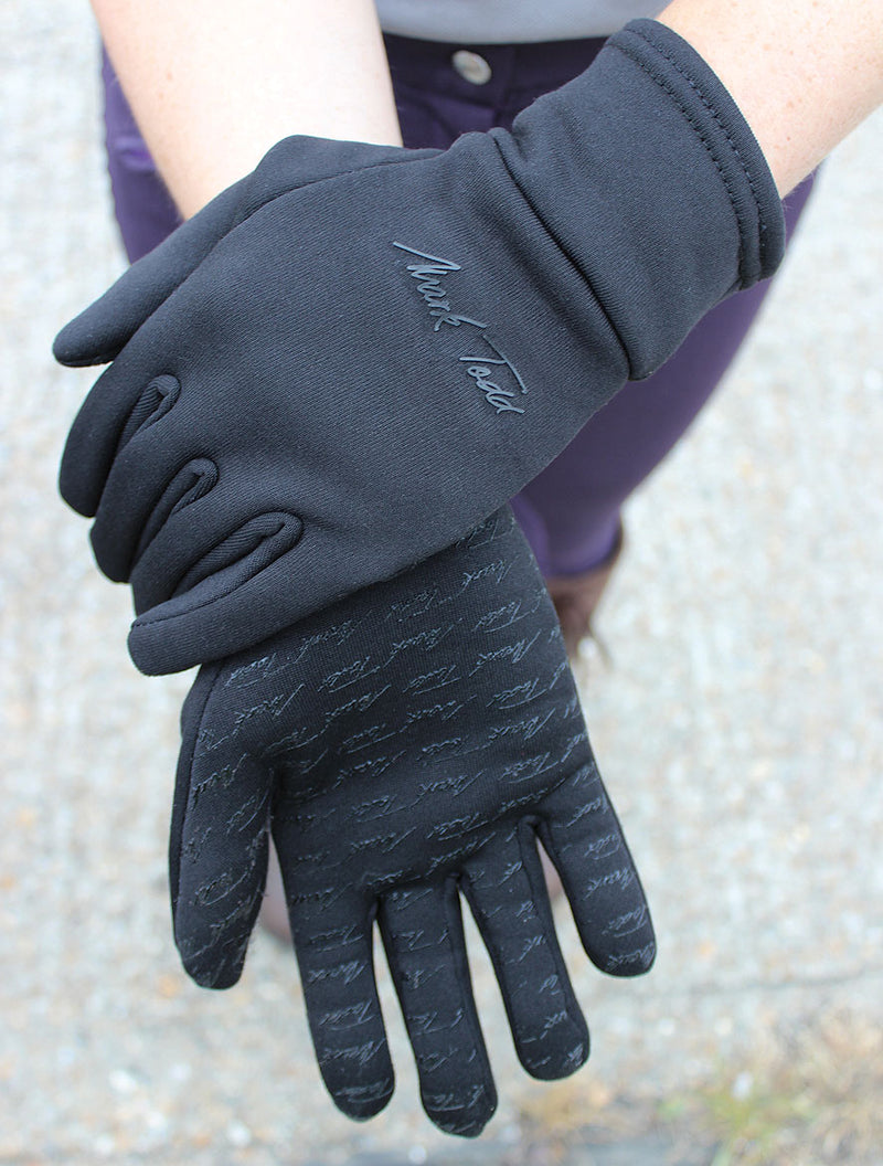 Mark Todd Winter Grip Fleece Black Gloves Child